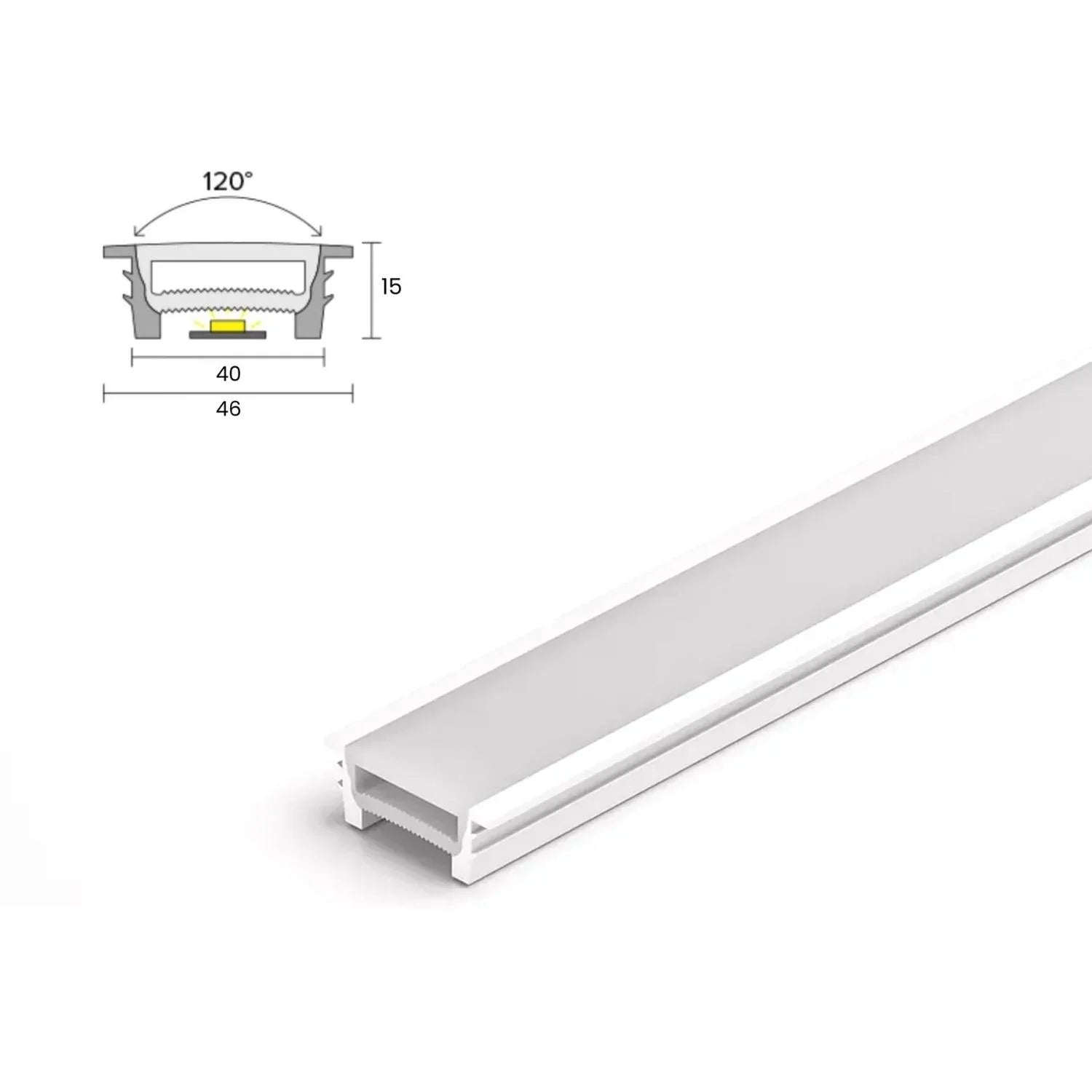 LED Strip Silicone Neon Flex Profile Cover Body Flexible Bendable 40x15mm — House of LEDs UK