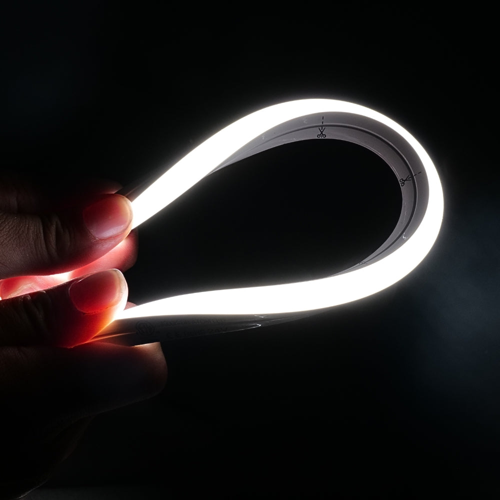 Natural White Neon Flex 4000K 24V 10x10mm Dual Bend IP67 Waterproof 12m — view 3 — House of LEDs UK