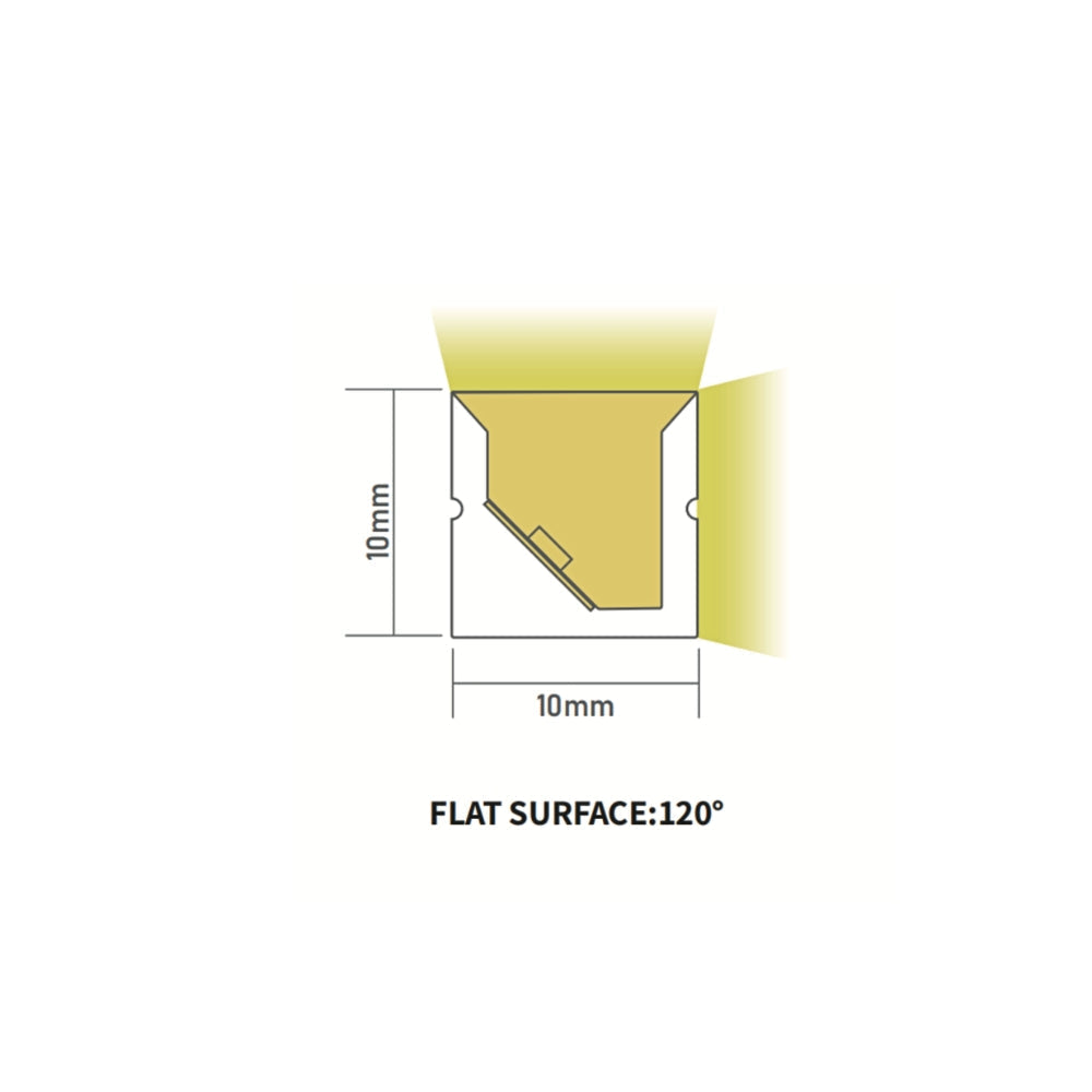 Natural White Neon Flex 4000K 24V 10x10mm Dual Bend IP67 Waterproof 12m — view 6 — House of LEDs UK