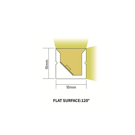 Warm White Neon Flex 3000K 24V 10x10mm Dual Bend IP67 Waterproof 12m — view 7 — House of LEDs UK