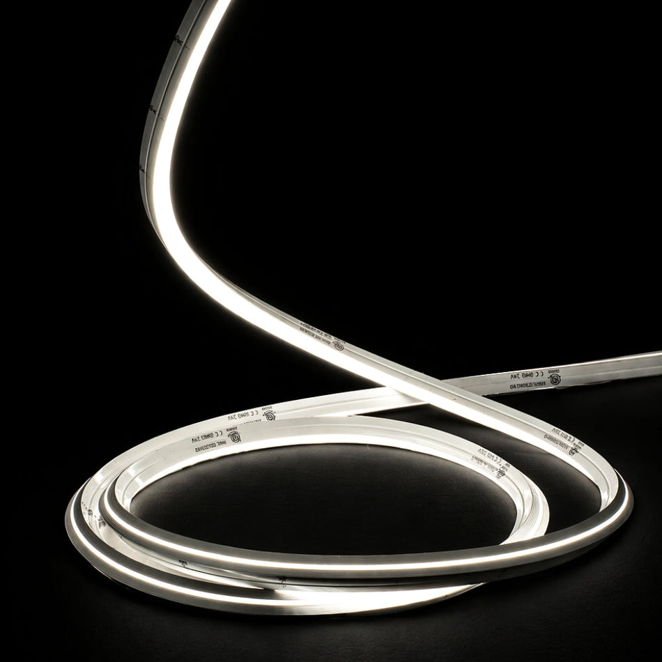 Natural White Neon Flex 4000K 24V 10x10mm Dual Bend IP67 Waterproof 12m — House of LEDs UK