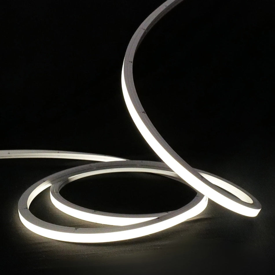 Natural White Neon Flex 4000K 48V 10x10mm Top Bend IP67 Waterproof 25m — House of LEDs UK
