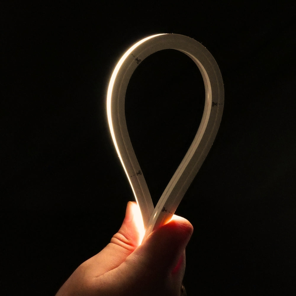 Warm White Neon Flex 3000K 48V 10x10mm Top Bend IP67 Waterproof 25m — view 3 — House of LEDs UK