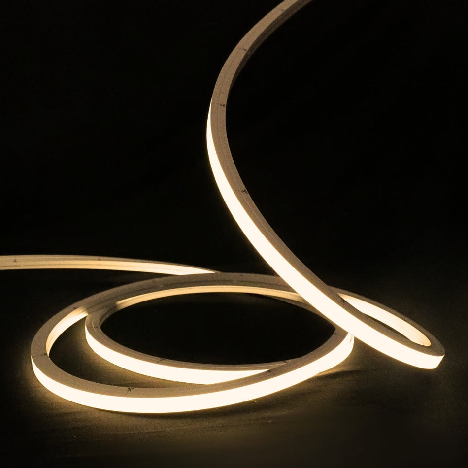 Warm White Neon Flex 3000K 48V 10x10mm Top Bend IP67 Waterproof 25m — House of LEDs UK