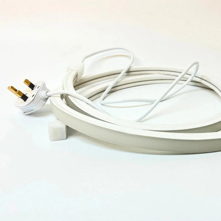 Warm White Neon Flex 3000K 16x16mm 220V 240V Top Bend IP65 10cm Cut with UK Plug — view 12 — House of LEDs UK