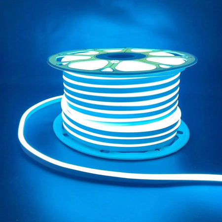 Ice Blue Neon Flex 220V 240V 8x16mm 120LEDs/m IP65 Waterproof with UK Plug — view 2 — House of LEDs UK