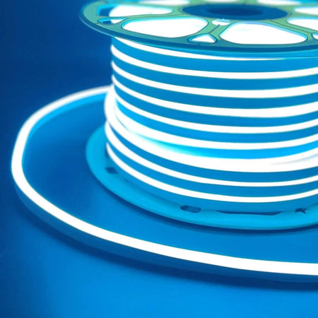 Ice Blue Neon Flex 220V 240V 8x16mm 120LEDs/m IP67 Waterproof with UK Plug - ATOM LED