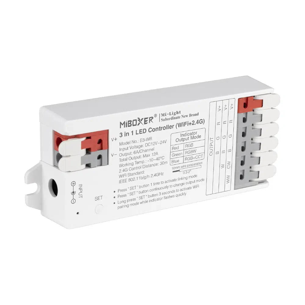 MiBoxer E3-WR 3 In 1 WiFi Smart Strip LED Strip Dimmers Controller - House of LEDS