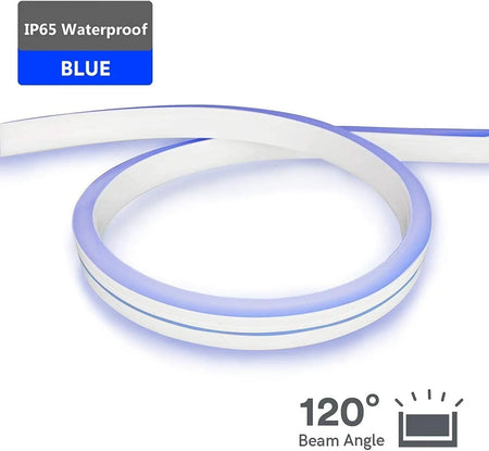 Mini Blue LED Neon Flex 6x12mm 12V 120LEDs/m IP65 Waterproof 2.5cm Kit — view 11 — House of LEDs UK