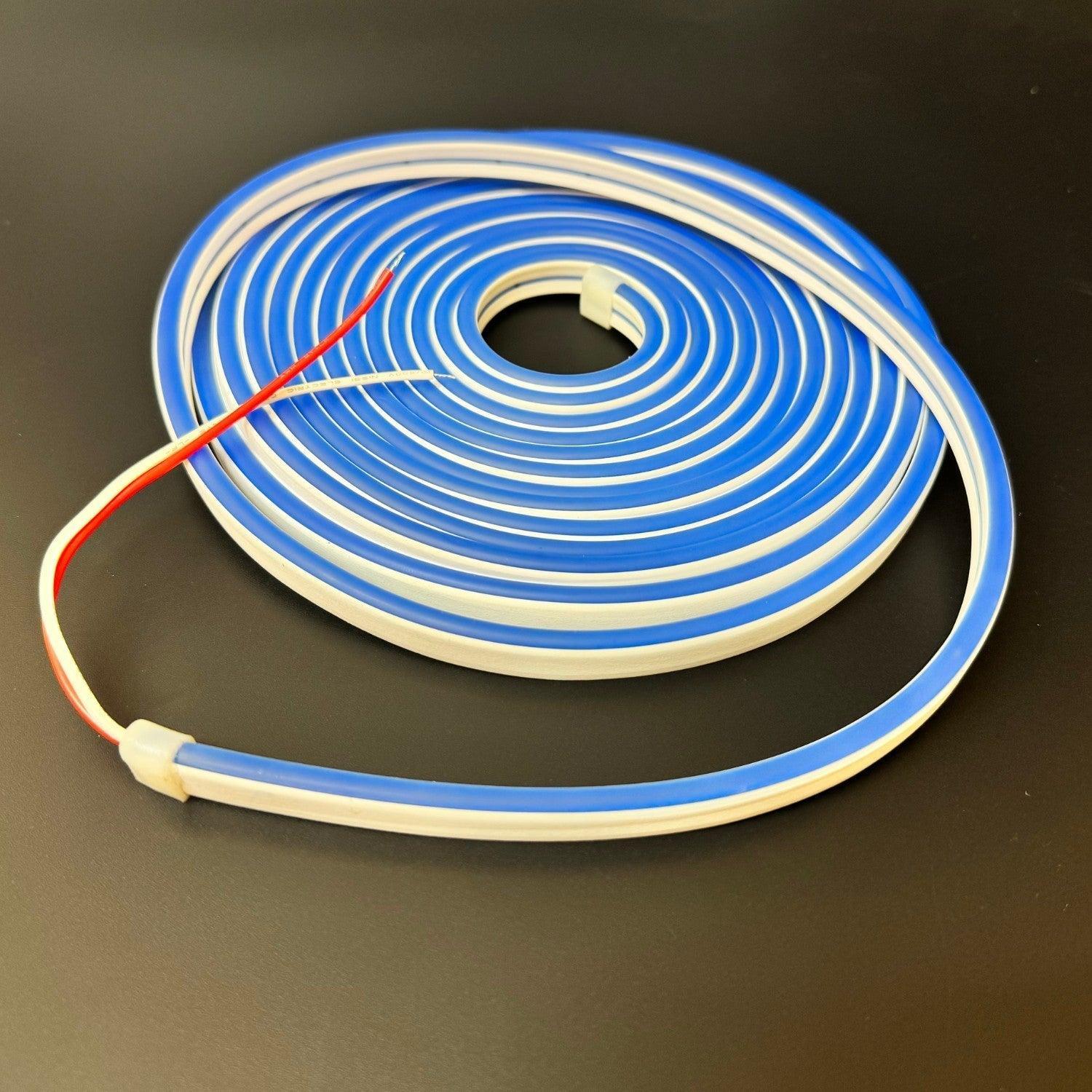 Mini Blue LED Neon Flex DC 12V 6x12mm 120LED/m IP65 Waterproof 1cm Cut — view 3 — House of LEDs UK