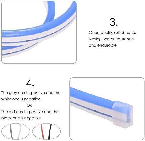 Mini Blue LED Neon Flex DC 12V 6x12mm 120LED/m IP65 Waterproof 2.5cm Cut — view 9 — House of LEDs UK