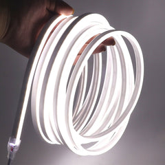 Mini Cool White Neon Flex 12V 6x12mm 120LEDs/m IP65 Waterproof 2.5cm Cut Kit - House of LEDS