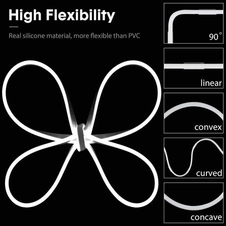 Mini Cool White Neon Flex 6000K 12V 6x12mm 120LEDs/m IP65 2.5cm Cut — view 5 — House of LEDs UK