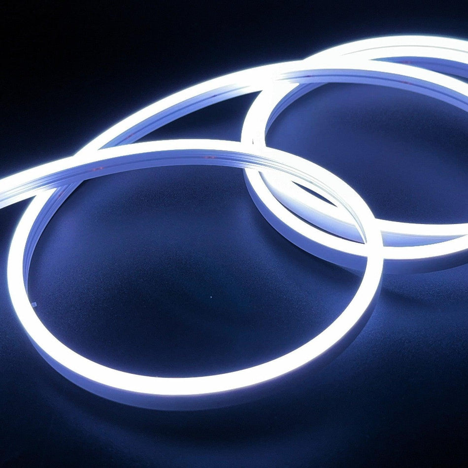 Mini Cool White Neon Flex 6000K 12V 6x12mm IP65 Waterproof 1cm Cut — House of LEDs UK