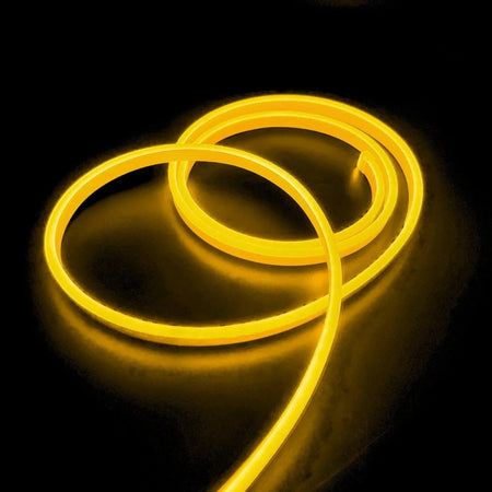 Mini Golden LED Neon Flex 12V 6x12mm 120LED/m IP65 Waterproof 1cm Cut — view 2 — House of LEDs UK