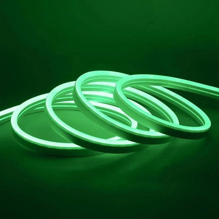 Mini Green LED Neon Flex 12V 6x12mm 120LED/m IP65 Waterproof 1cm Cut — view 3 — House of LEDs UK