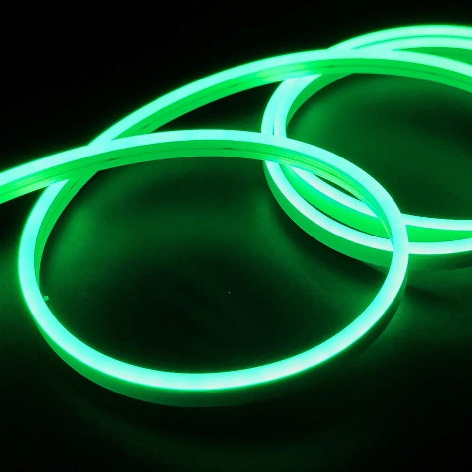 Mini Green LED Neon Flex 12V 6x12mm 120LED/m IP65 Waterproof 1cm Cut — House of LEDs UK