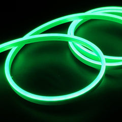 Mini Green LED Neon Flex 12V 6x12mm 120LED/m IP65 Waterproof 1cm Cut - House of LEDS