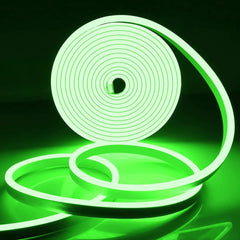 Mini Green LED Neon Flex 6x12mm 12V 120LEDs/m IP65 Waterproof 2.5cm Kit - House of LEDS