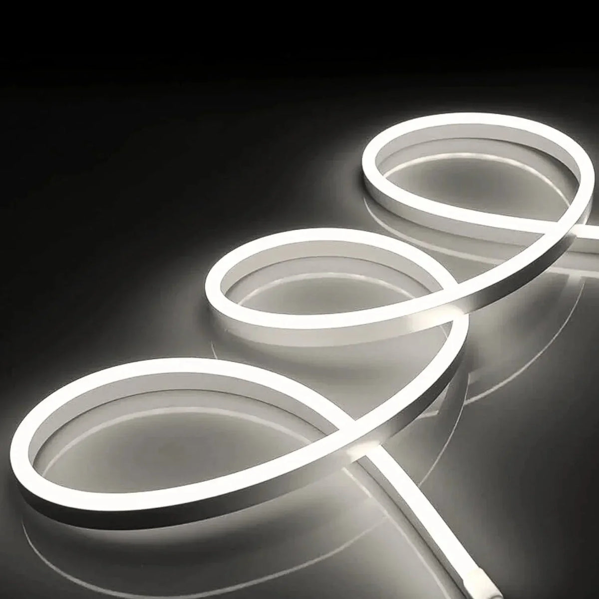 Mini Natural White Neon Flex 4000K 12V 6x12mm IP65 Waterproof 1cm Cut — view 2 — House of LEDs UK