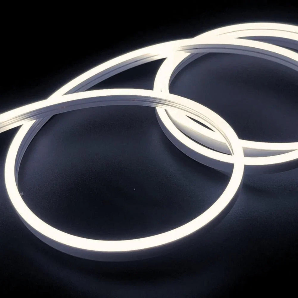 Mini Natural White Neon Flex 4000K 12V 6x12mm IP65 Waterproof 1cm Cut — House of LEDs UK