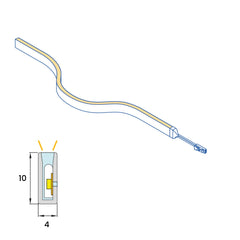 Mini Natural White Neon Flex 4000K Mini 24V 4x10mm IP65 Waterproof 168LEDs/m - House of LEDS