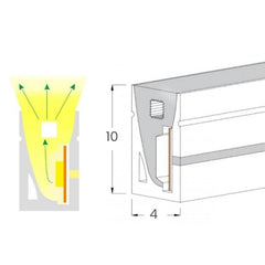 Mini Natural White Neon Flex 4000K Mini 24V 4x10mm IP65 Waterproof 168LEDs/m - House of LEDS