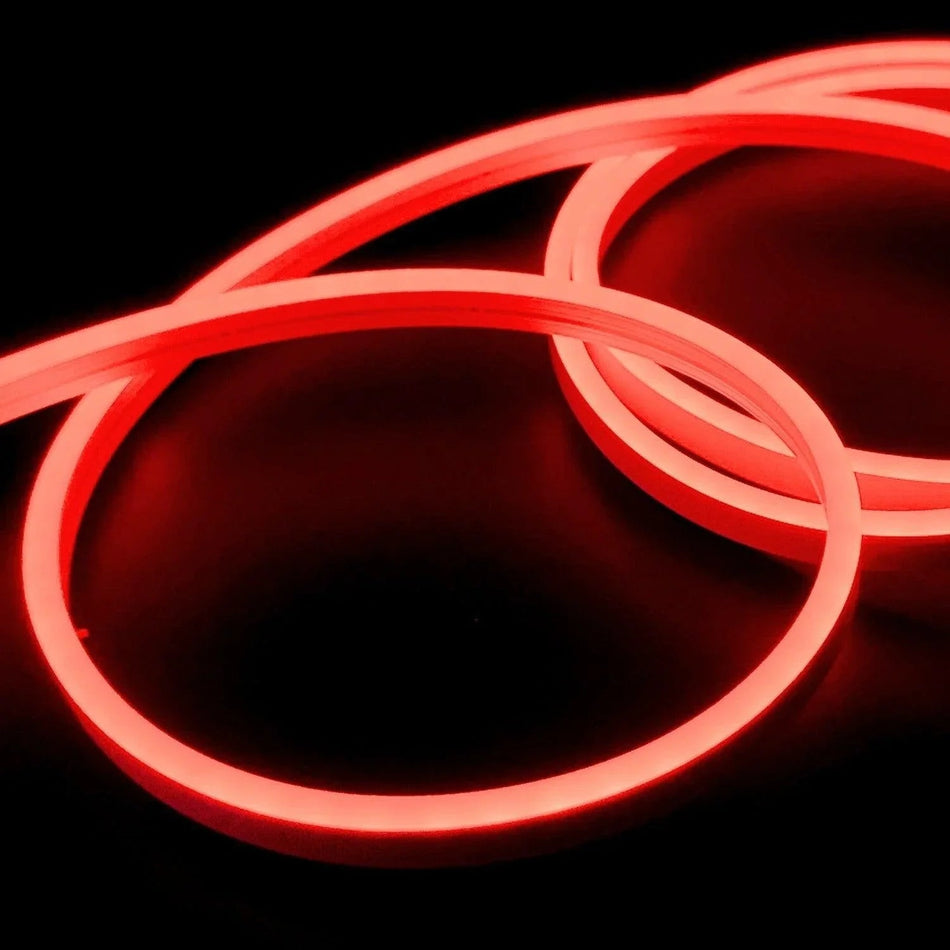 Mini Red LED Neon Flex 12V 6x12mm 120LED/m IP65 Waterproof 1cm Cut — House of LEDs UK