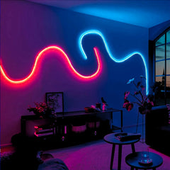 Mini RGB Neon Flex 12V 6x12mm IP65 Waterproof WIFI App Control works with Alexa & Google Home 5 Metre Kit - House of LEDS