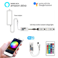 Mini RGB Neon Flex 12V 6x12mm IP65 Waterproof WIFI App Control works with Alexa & Google Home 5 Metre Kit - House of LEDS