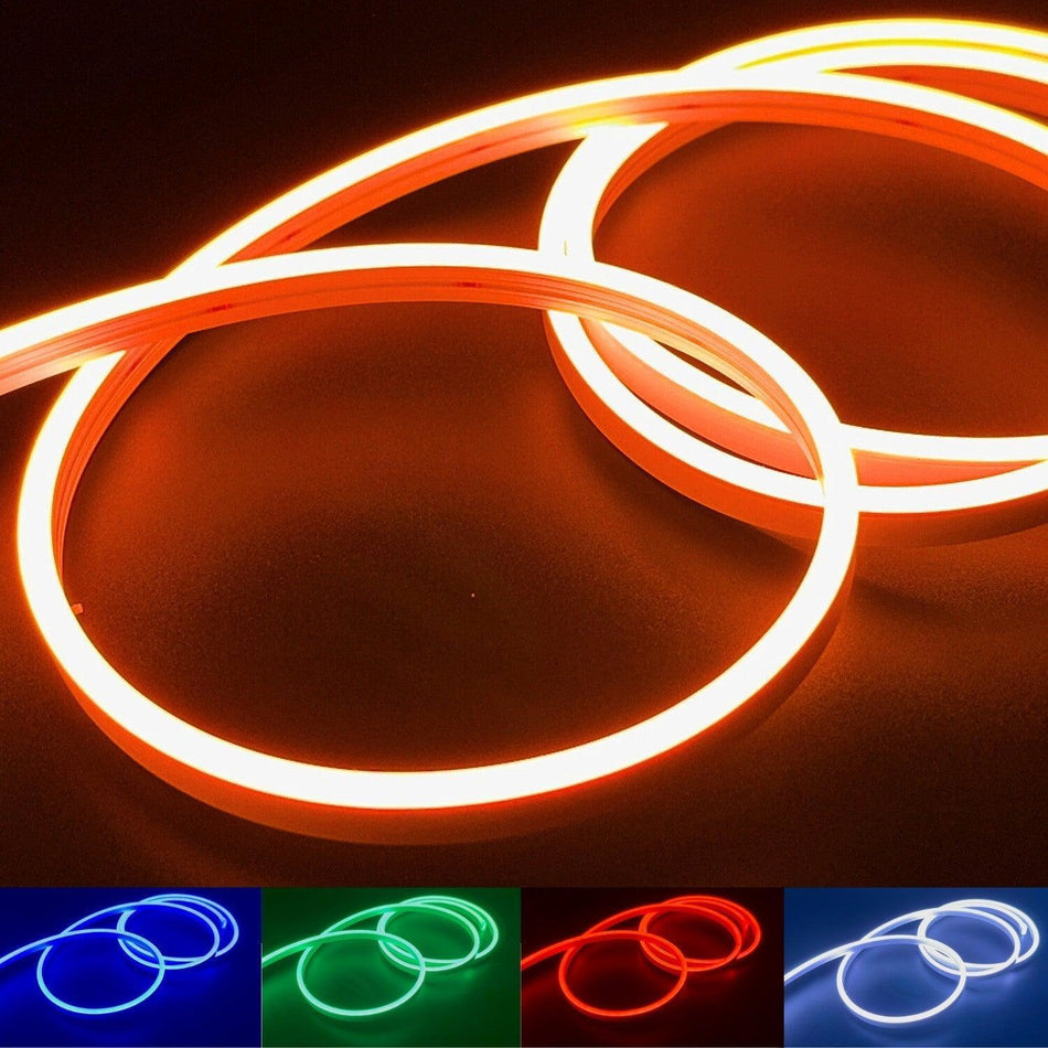 Mini RGB Neon Flex 6x12mm 12V IP65 Waterproof 5cm Cut — House of LEDs UK