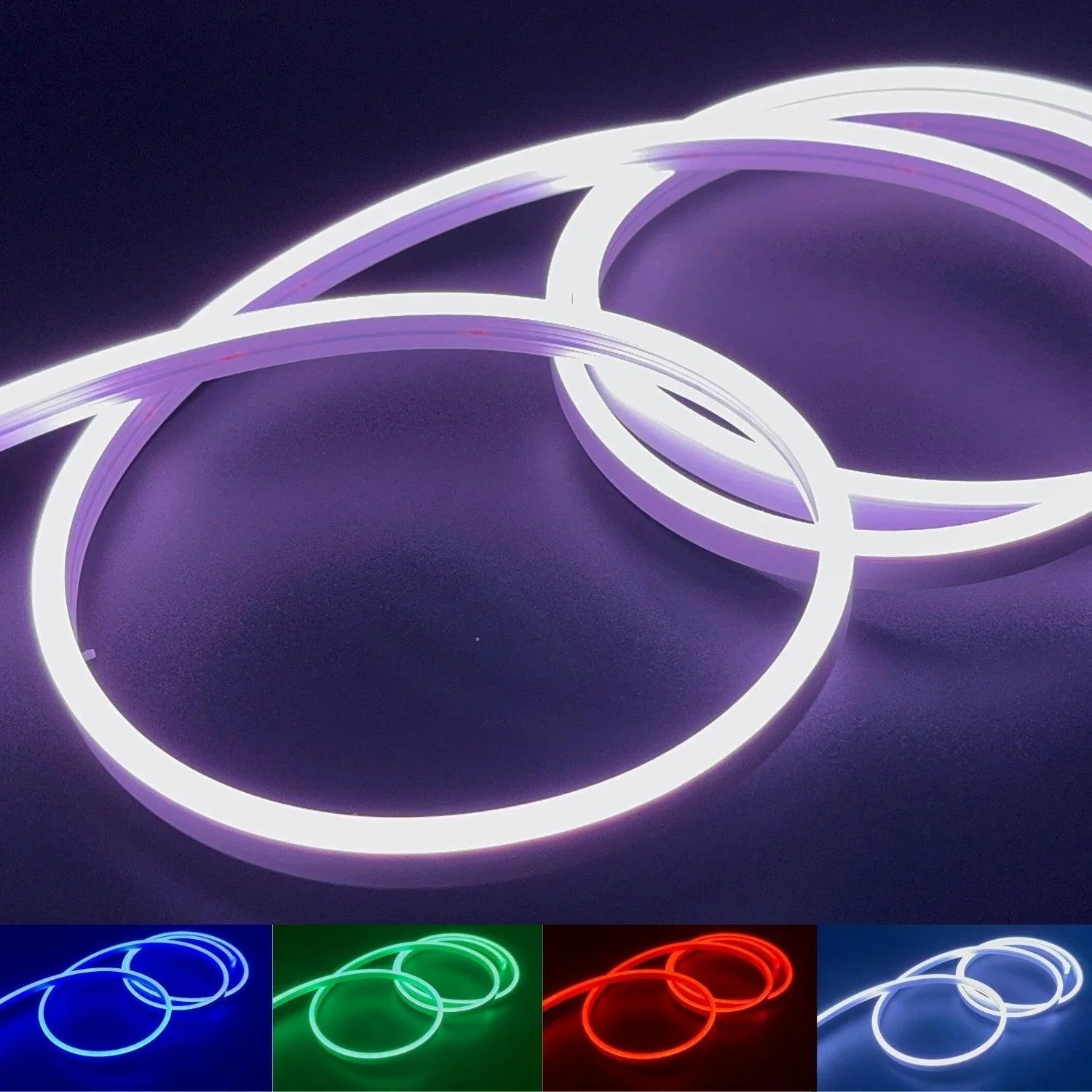 Mini RGB Neon Flex 6x12mm 12V IP65 Waterproof 5cm Cut — view 2 — House of LEDs UK