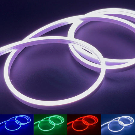Mini RGB Neon Flex 6x12mm 12V IP65 Waterproof 5cm Cut - House of LEDS