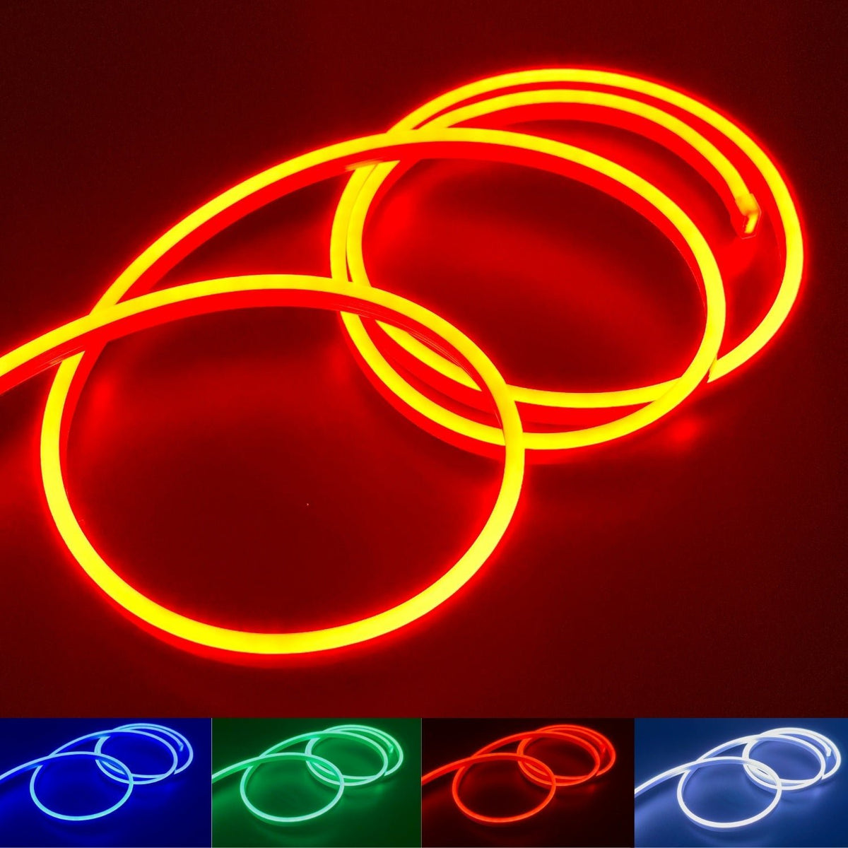 Mini RGB Neon Flex 6x12mm DC 24V IP65 Waterproof LED Neon Flex 10 Metre - House of LEDS