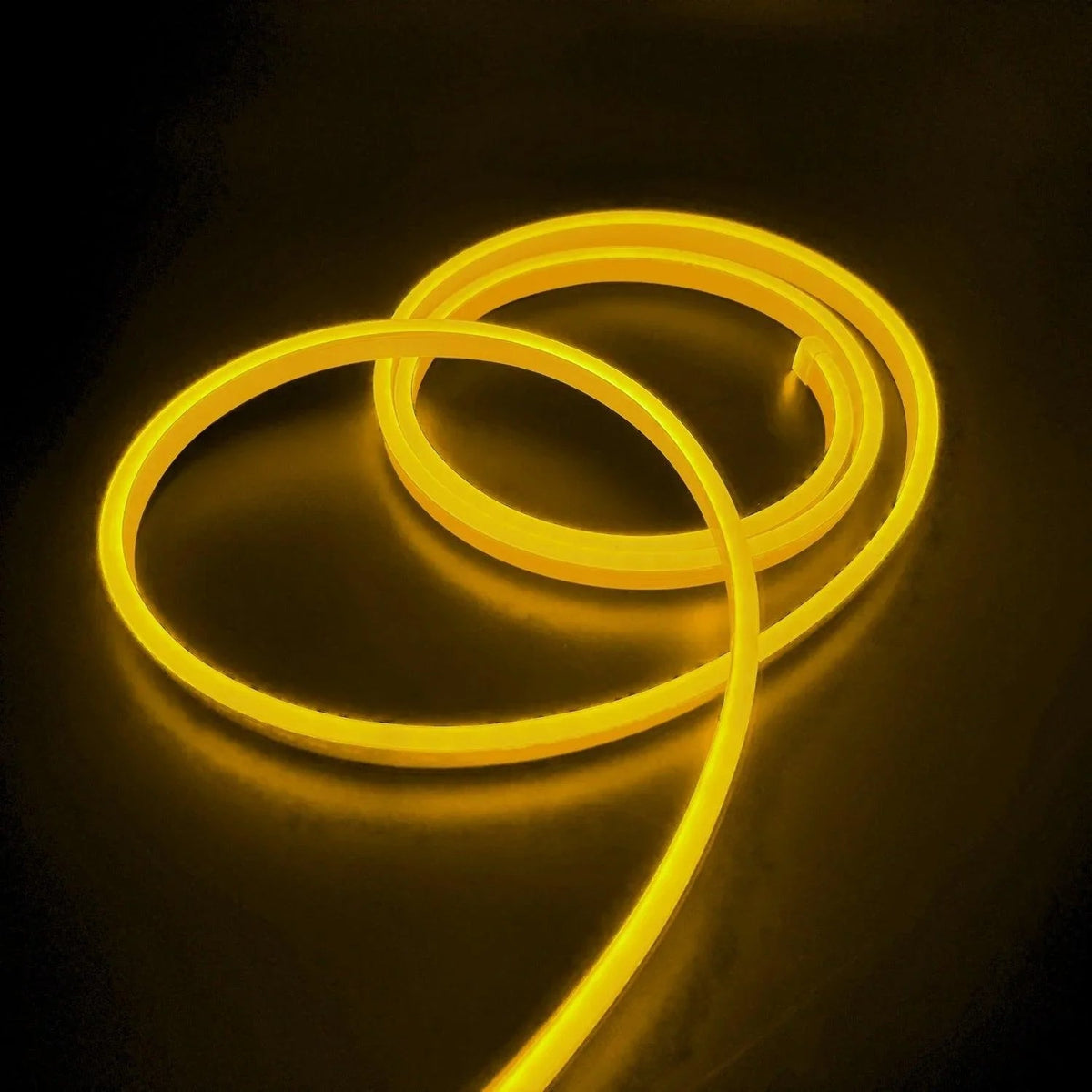Mini Yellow LED Neon Flex 12V 6x12mm 120LED/m IP65 Waterproof 1cm Cut — view 2 — House of LEDs UK