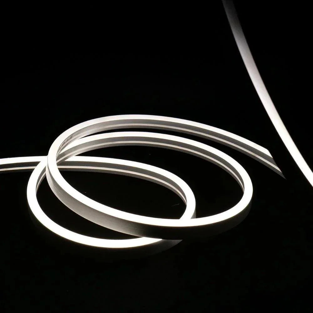Natural White Neon Flex 220V 240V Wireless 8x16mm 120LEDs/m IP65 Waterproof with UK Plug - UK LED Lights