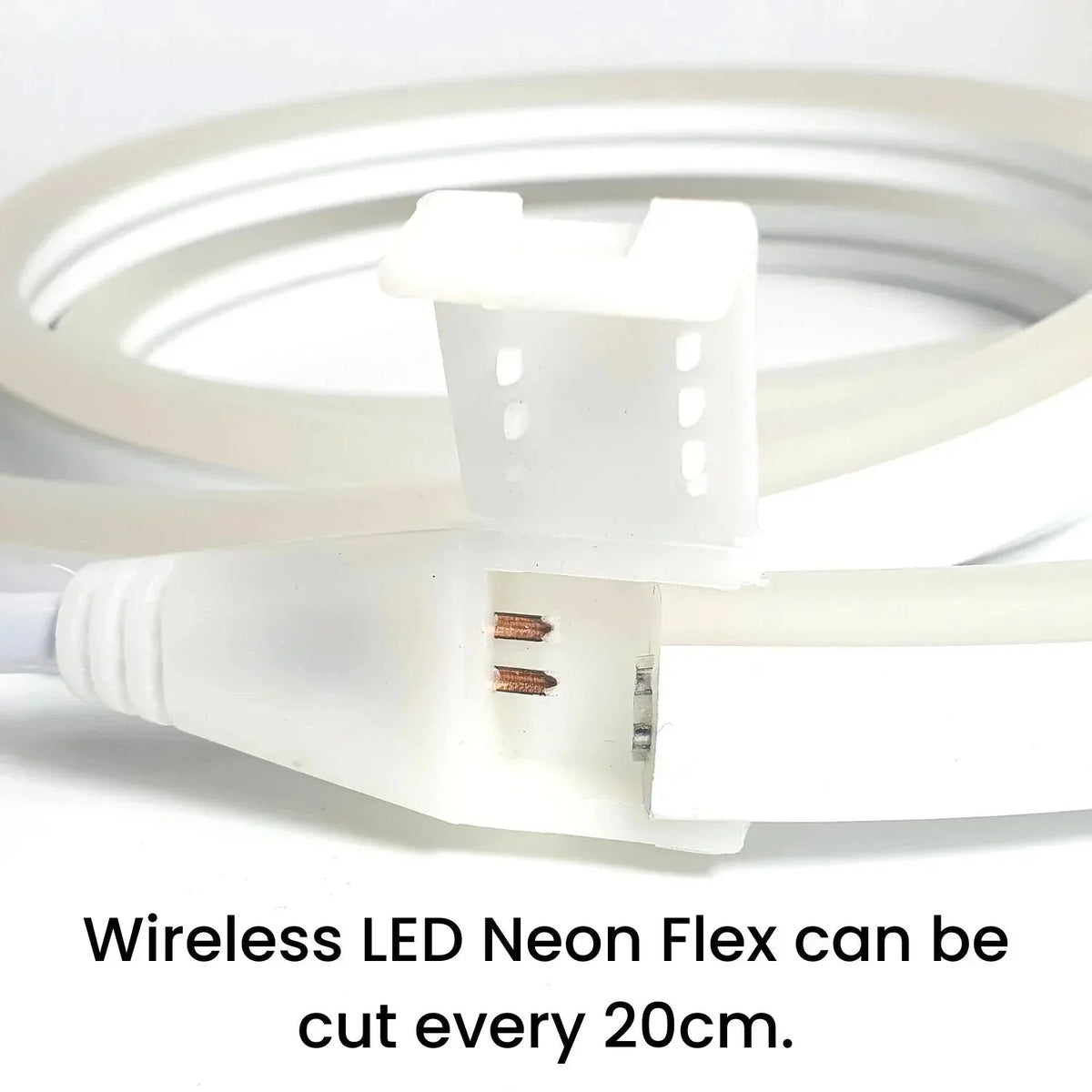 Natural White Neon Flex 220V 240V Wireless 8x16mm 120LEDs/m IP65 Waterproof with UK Plug — view 6 — House of LEDs UK