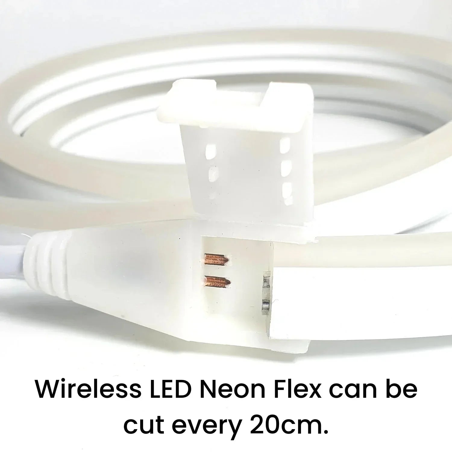 Natural White Neon Flex 220V 240V Wireless 8x16mm 120LEDs/m IP65 Waterproof with UK Plug — view 6 — House of LEDs UK