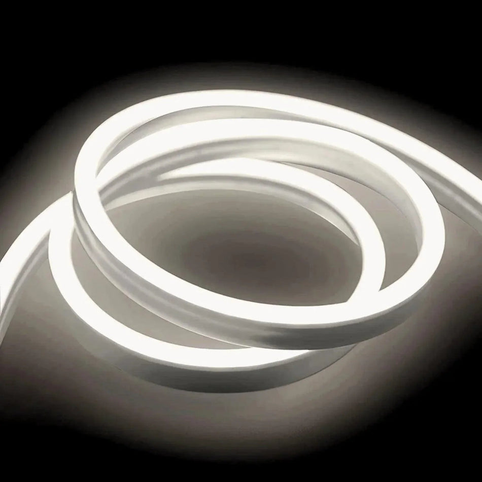 Natural White Neon Flex 4000K DC 12V IP65 Waterproof 8x16mm 120 LEDs/M — House of LEDs UK