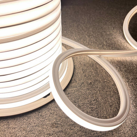 Natural White Neon Flex 4000K DC 48V 16x16mm Top Bend IP65 Waterproof 30m — view 3 — House of LEDs UK
