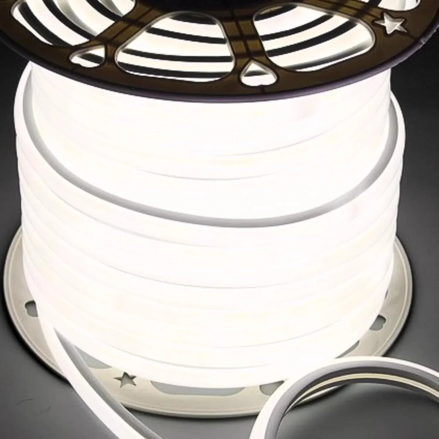 Natural White Neon Flex 16x16mm D Shape Top Bend 120LEDs/m 220V 240V IP65 with UK Plug — view 3 — House of LEDs UK