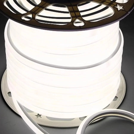 Natural White Neon Flex 16x16mm D Shape Top Bend 120LEDs/m 220V 240V IP65 with UK Plug — view 3 — House of LEDs UK