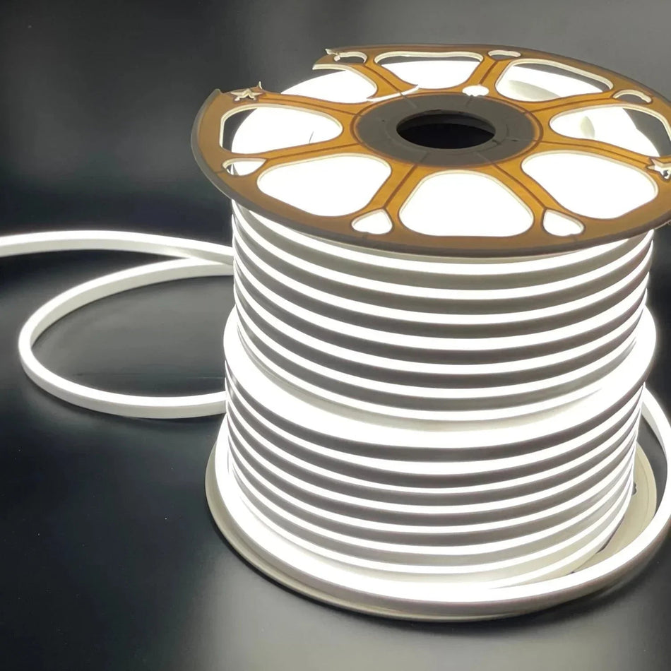 Natural White Neon Flex 220V 240V 8x16mm 120LEDs/m 4000K IP65 Waterproof with UK Plug — House of LEDs UK