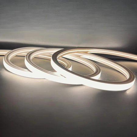 Natural White Neon Flex 4000K 16x16mm 220V 240V Top Bend IP65 10cm Cut with UK Plug — House of LEDs UK