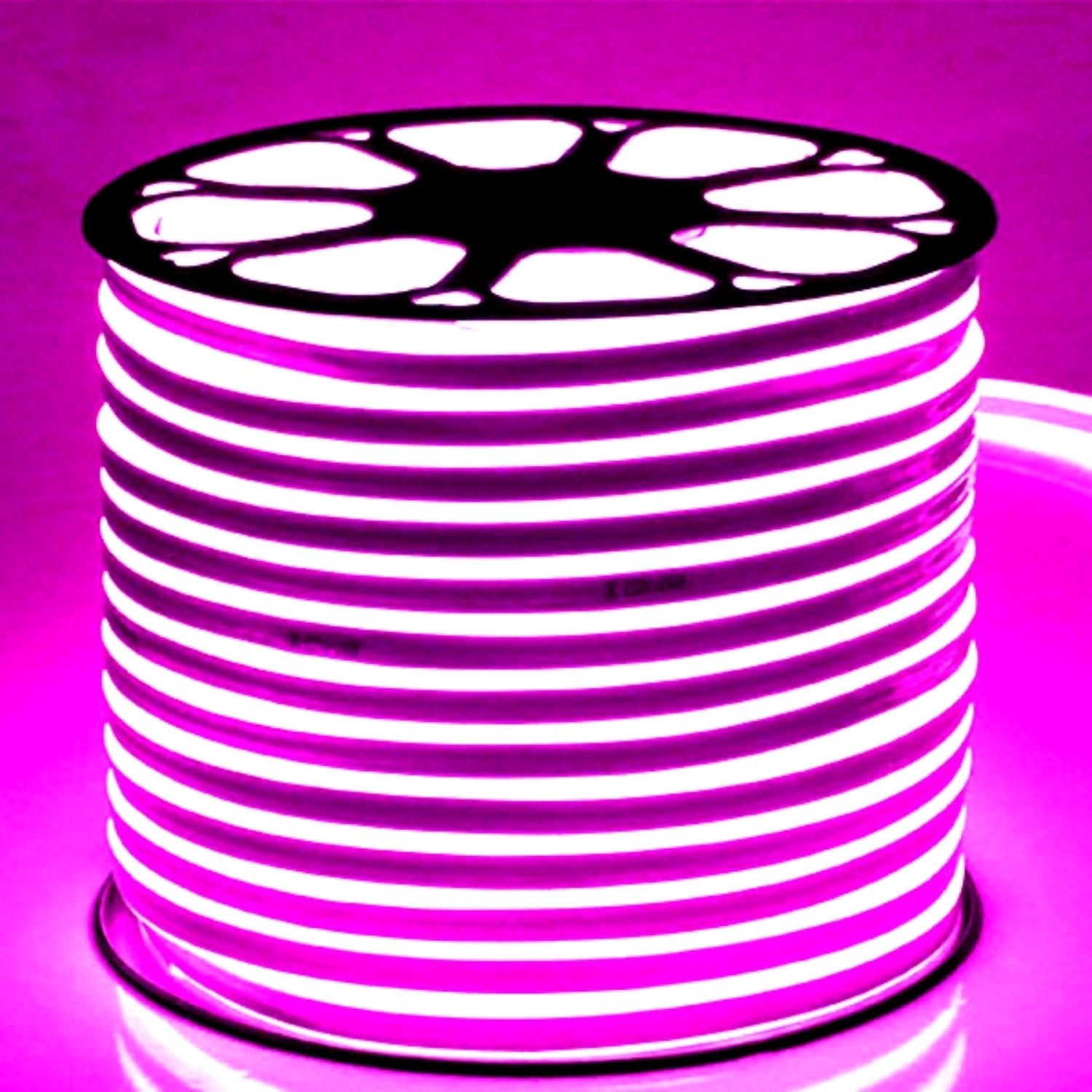 Pink LED Neon Flex 220V 240V 8x16mm 120LEDs/m IP65 Waterproof with UK Plug - House of LEDS