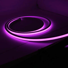 Pink LED Neon Flex 220V 240V Flat Shape Top Bending 20cm Cutting IP65 with UK Plug - House of LEDS