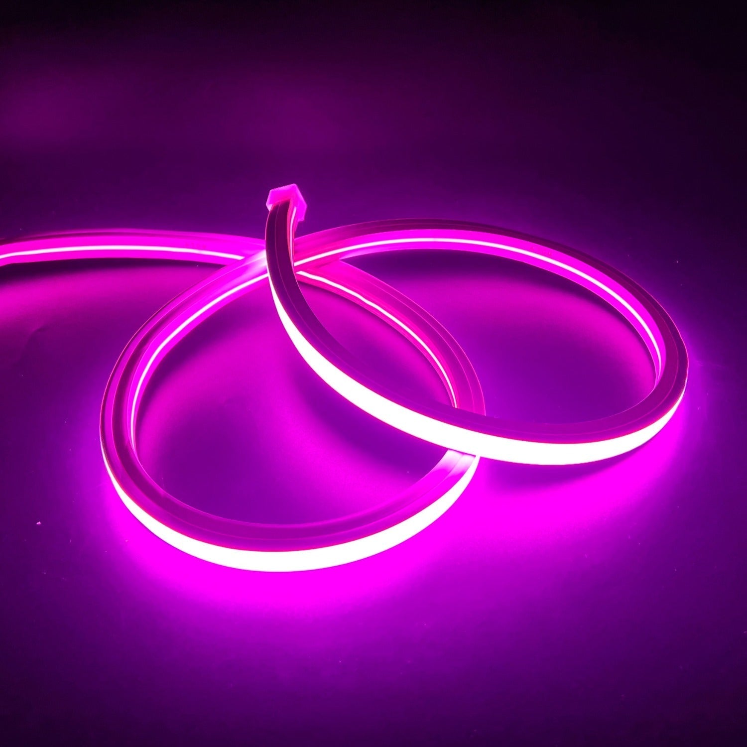 Pink LED Neon Flex 220V 240V Flat Shape Top Bending 20cm Cutting IP65 with UK Plug - House of LEDS