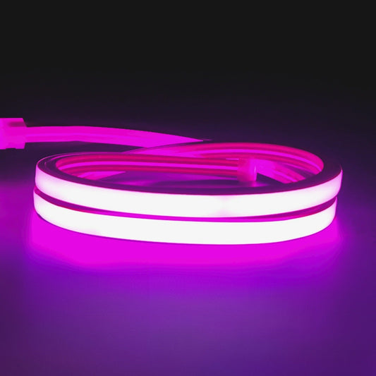 Pink LED Neon Flex 220V 240V Flat Shape Top Bending 20cm Cutting IP65 with UK Plug - House of LEDS