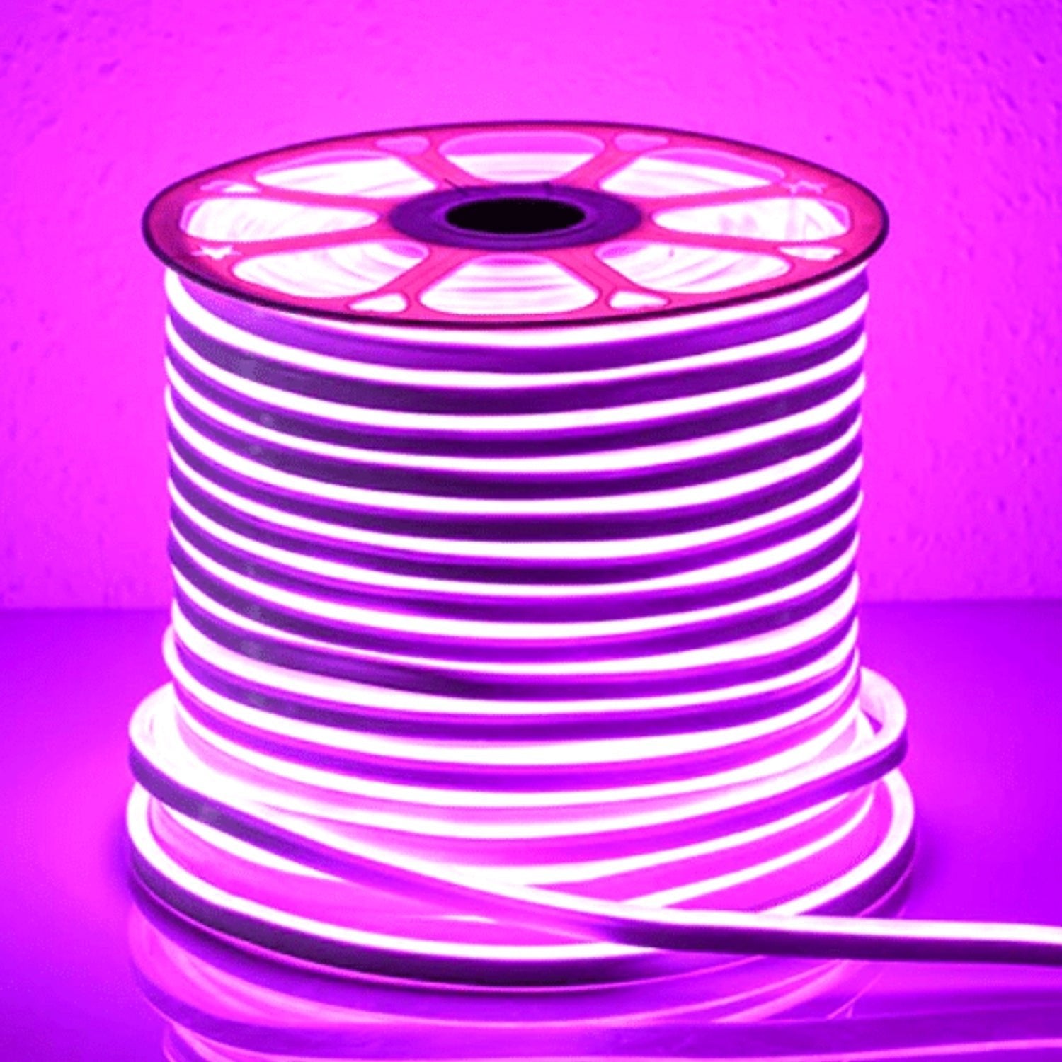 Pink LED Neon Flex AC 220V 240V 8x16mm 120LEDs/m IP65 Waterproof with UK Plug - House of LEDS