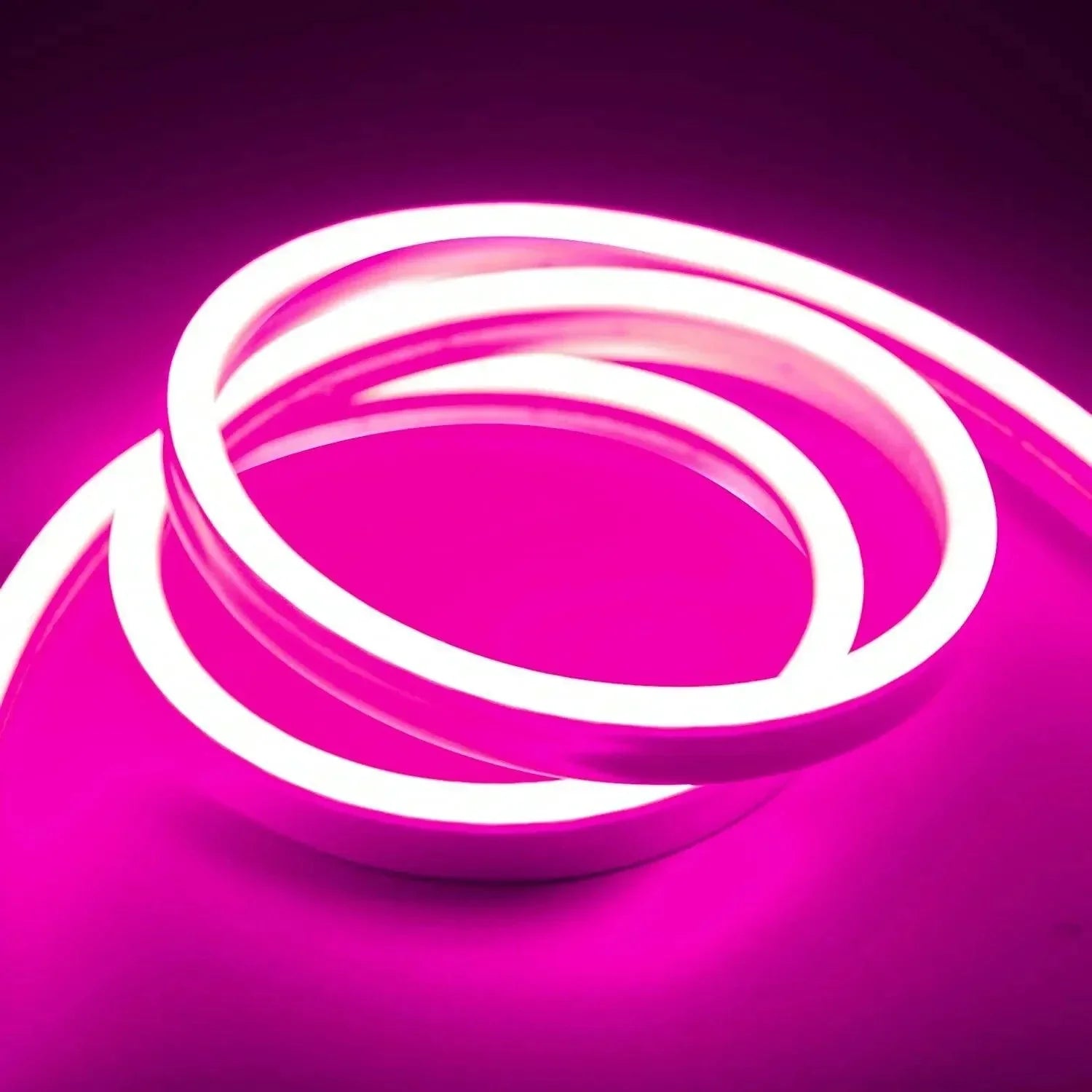 Pink LED Neon Flex DC 12V IP65 Waterproof 8x16mm 120 LEDs/M 1cm Cut — view 2 — House of LEDs UK